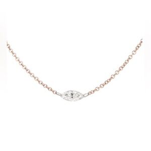 Kai Linz Floating Marquis Diamond 18k Rose Gold Necklace